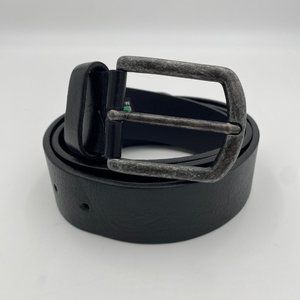 Bronzino Genuine Leather Black Belt Made in Italy Mens Size 42 / 105 1.5" Wide